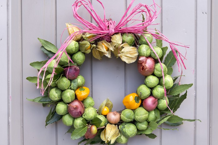 Brussels sprout Christmas wreath Brussels sprout Christmas wreath